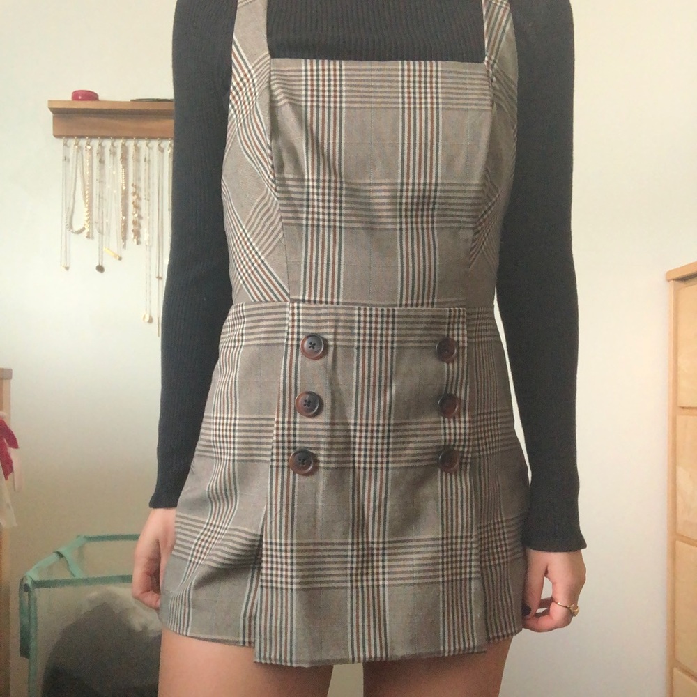 Urban outfitters plaid romper